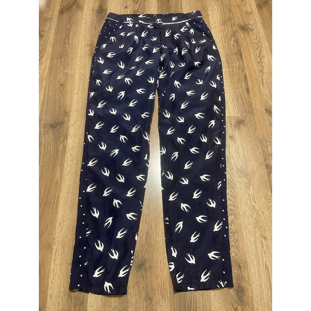 Greylin Pants, Women's Size Small, Blue, White Birds, Pull On, Casual Pants